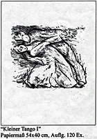 Günter Grass -Letzte Tänze- Lithographien, signiert und nummeriert -KLEINER TANGO I- in der Regio-Galerie, Basel und Grenzach.